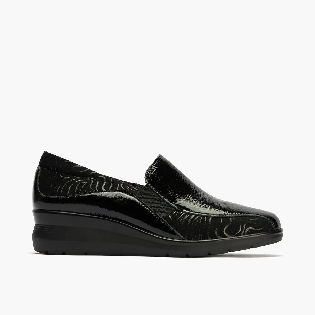 MOCASIN CUÑA ANCHO ESPECIAL NEGRO 10730