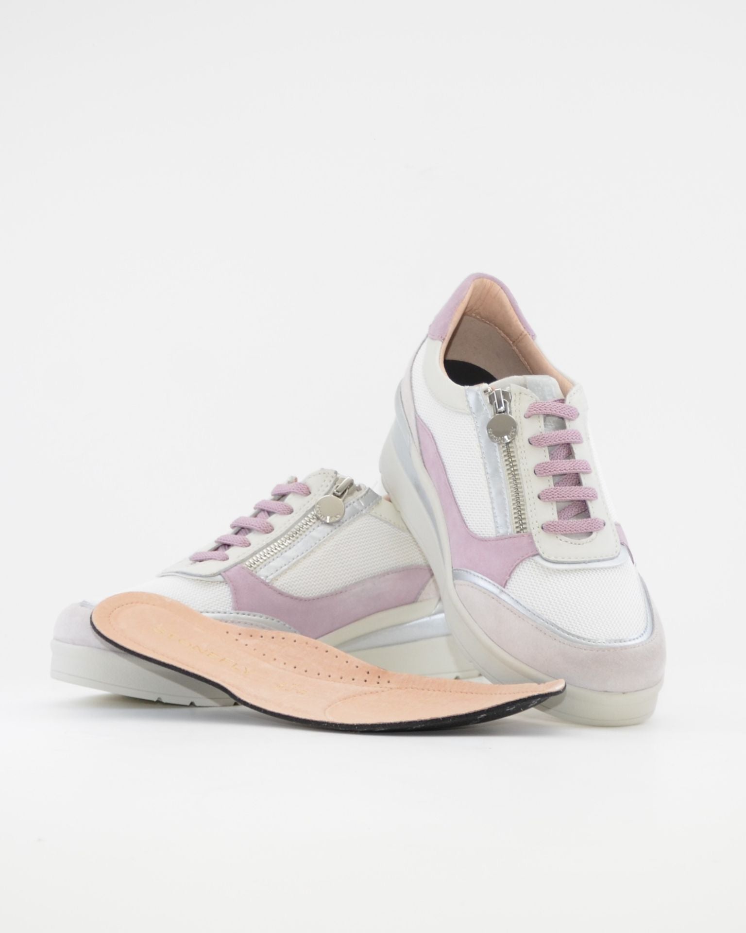 DEPORTIVO MUJER CON CORDONES Y CREMALLERA PLANTILLA EXTRAHIBLE STONEFLY 220740 7OH GREY