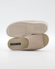 ZAPATILLAS DE CASA MUJER ABIERTA CON CUÑA COLOR BEIGE ANCHO ESPECIAL  PLANTILLA EXTRAIBLE