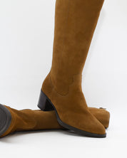 BOTA ALTA MUJER ANCHO ESPECIAL DE GEMELO ANCHO PIESANTO 235461 XL SERRAJE CUERO