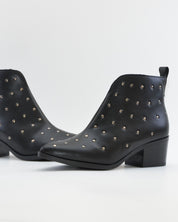 BOTIN MUJER TACON ANCHO COLOR NEGRO TACHAS KAOLA 3049