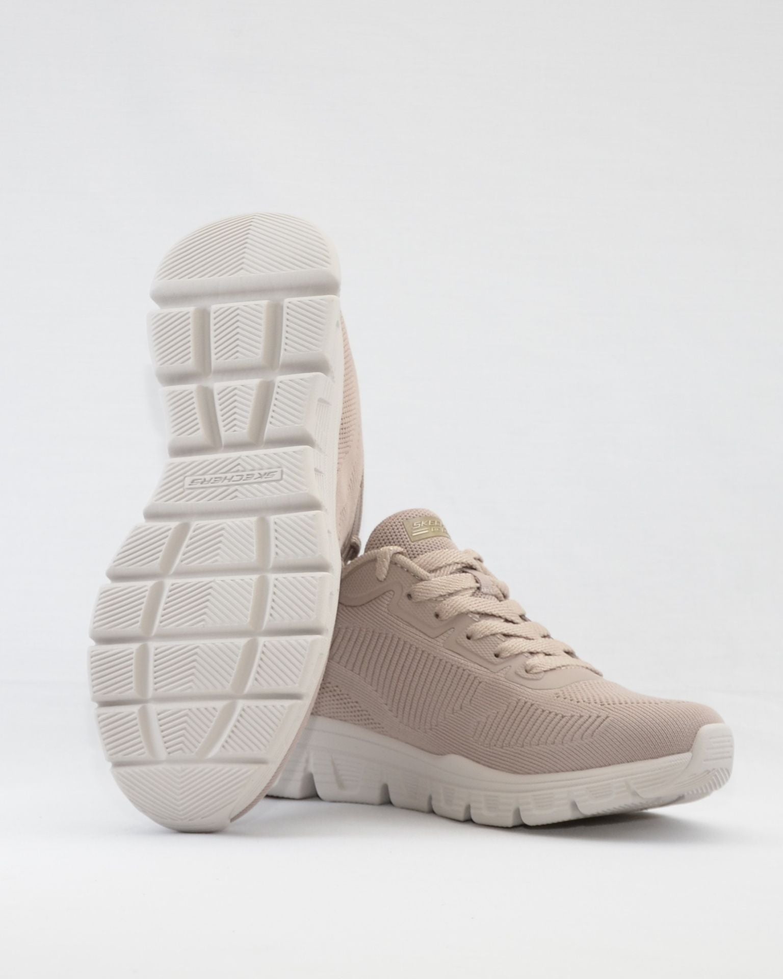 SNEAKERS MUJER SKECHERS 117700 TPE TAUPE CORDON