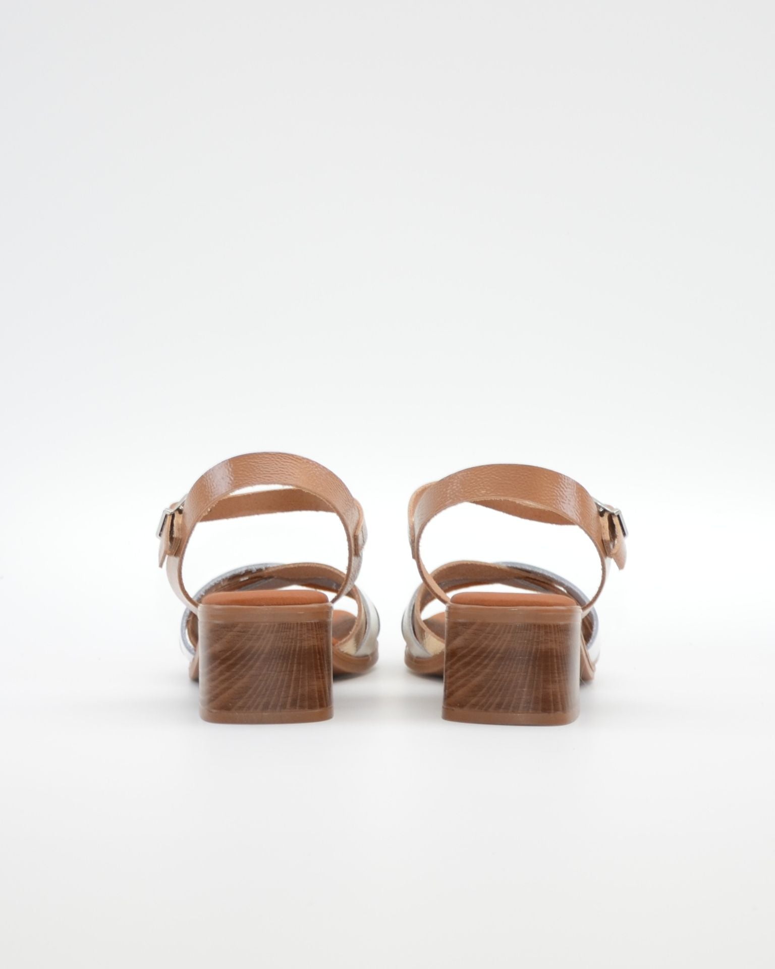 SANDALIA MUJER TIRAS CHAROL COMBI TAUPE TACON PLANTA DE GEL OH MY SANDALS 6004