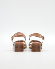SANDALIA MUJER TIRAS CHAROL COMBI TAUPE TACON PLANTA DE GEL OH MY SANDALS 6004