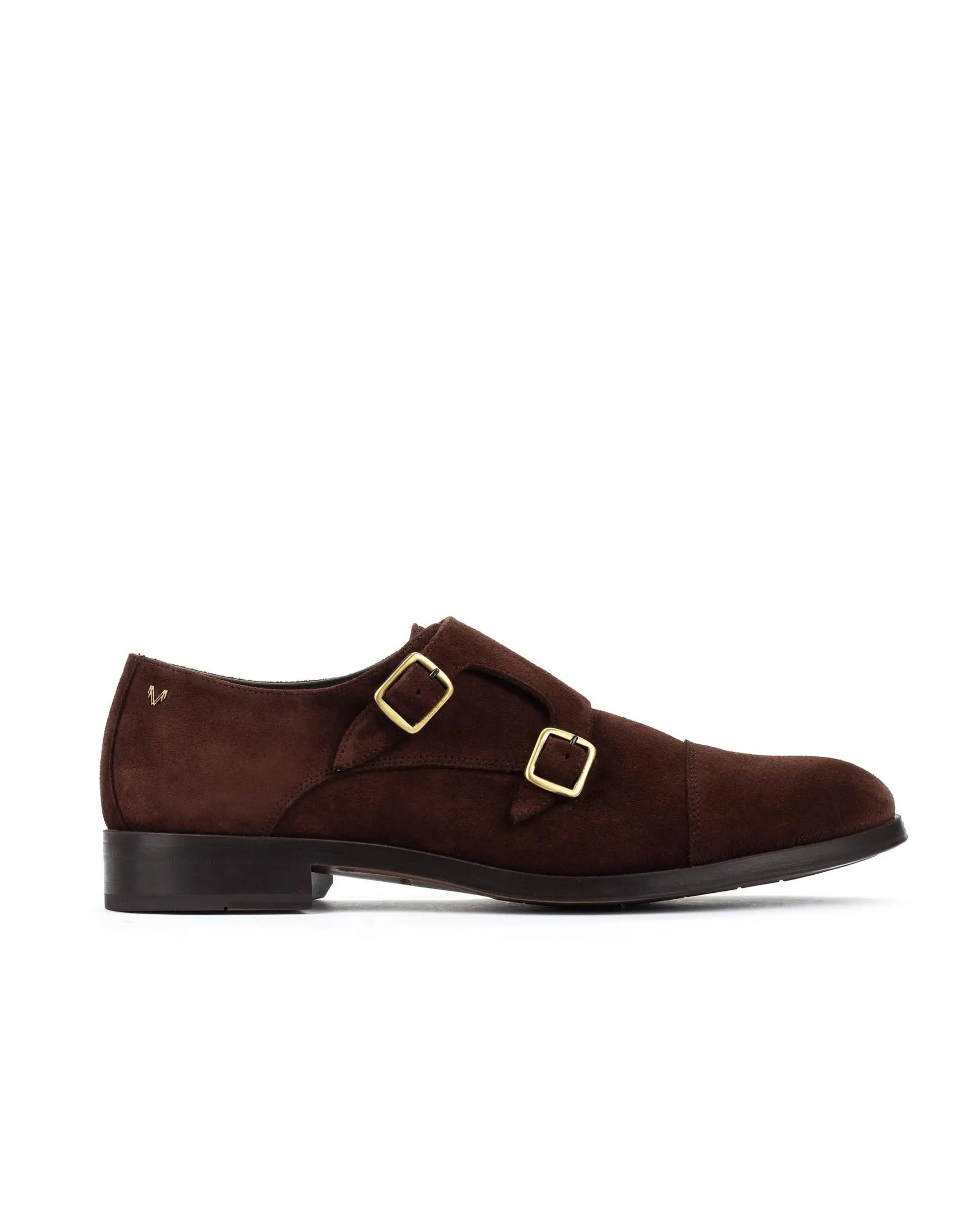ZAPATOS HOMBRE DOS HEBILLAS ESTILO MONK COLOR SERRAJE MARRON EMPIRE 1492-2632SYM