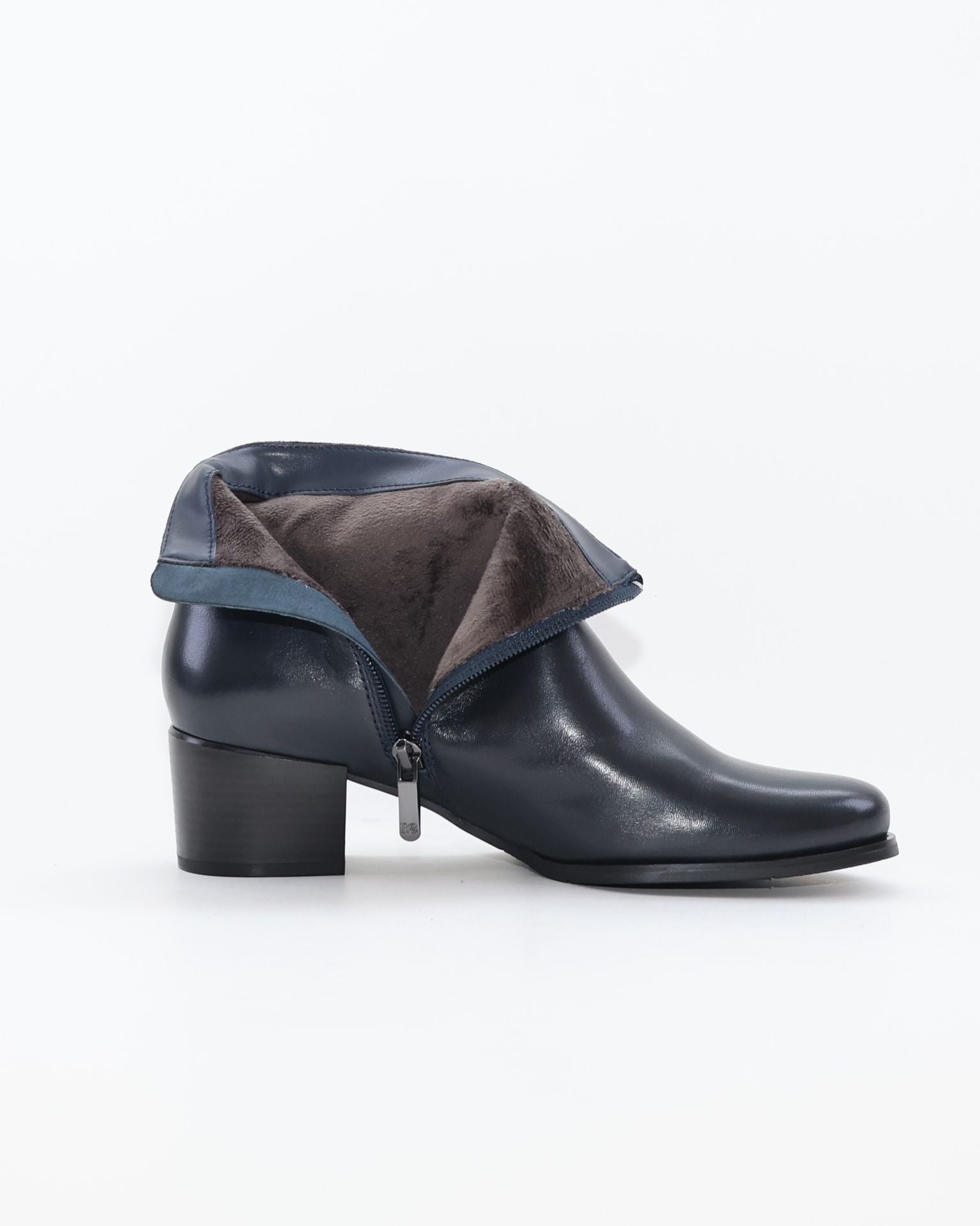 BOTIN MUJER PIEL TACON BAJO COLOR AZUL MARINO REGARDE LE CIEL JOLENE 29 NAVY