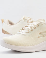 SNEAKERS MUJER SKECHERS 150629 NTGD BEIGE GLITER CORDONES