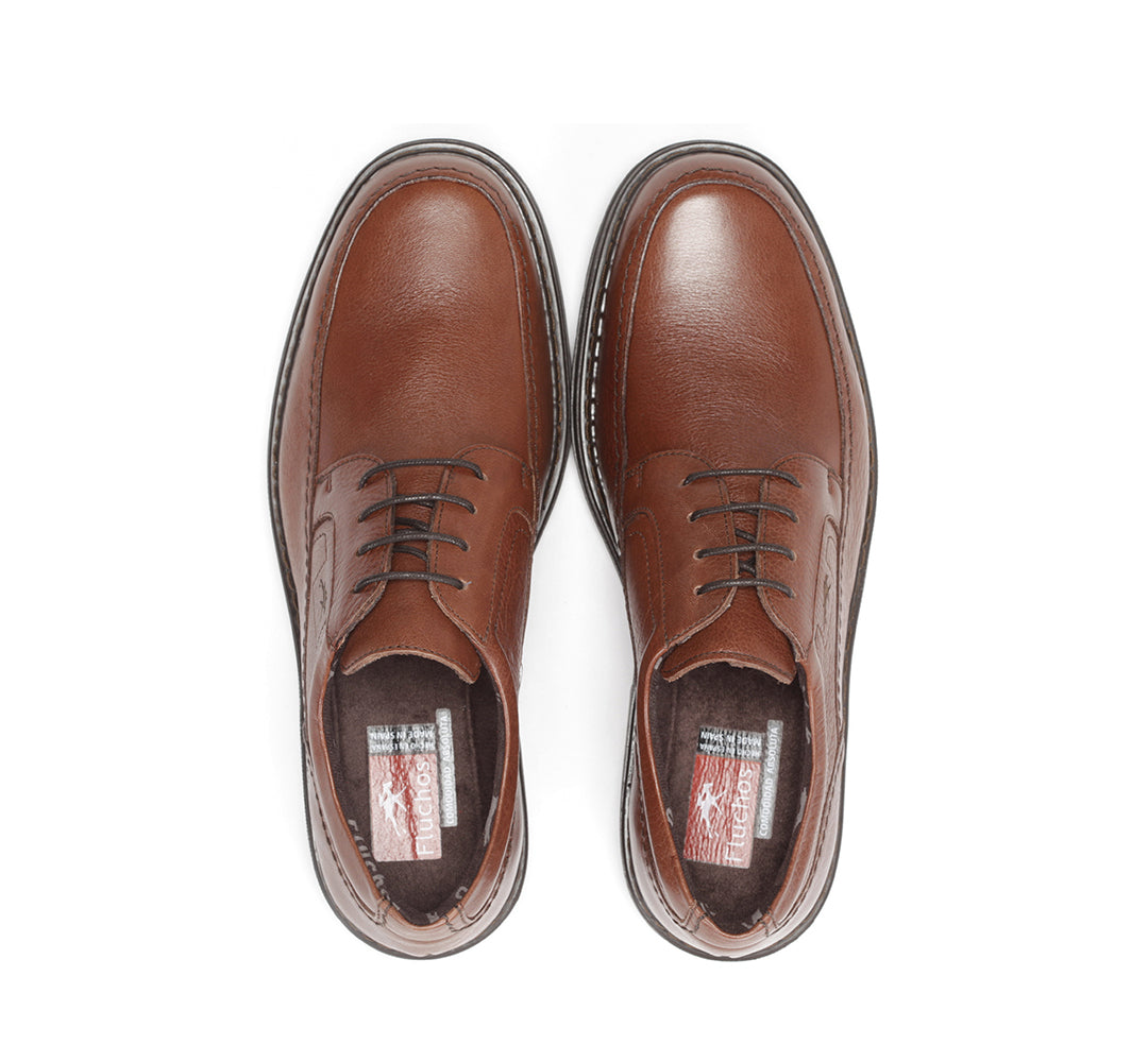 ZAPATO HOMBRE CORDON COLOR MARRON FLUCHOS 9579 CLIPPER LIBANO