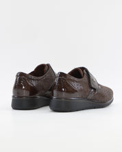 ZAPATO ANCHO ESPECIAL VELCRO PLANTILLA EXTRAIBLE PITILLOS 11510 MARRÓN