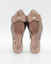 ZAPATO SALON DESTALONADO ADORNO LAZO PITILLOS 11191 BRONCE