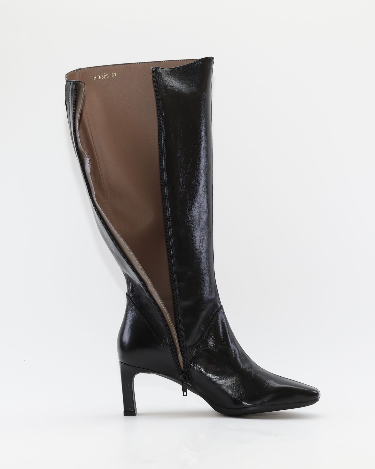 BOTA ALTA MUJER PIEL NEGRO WONDERS M-6305 TALIS
