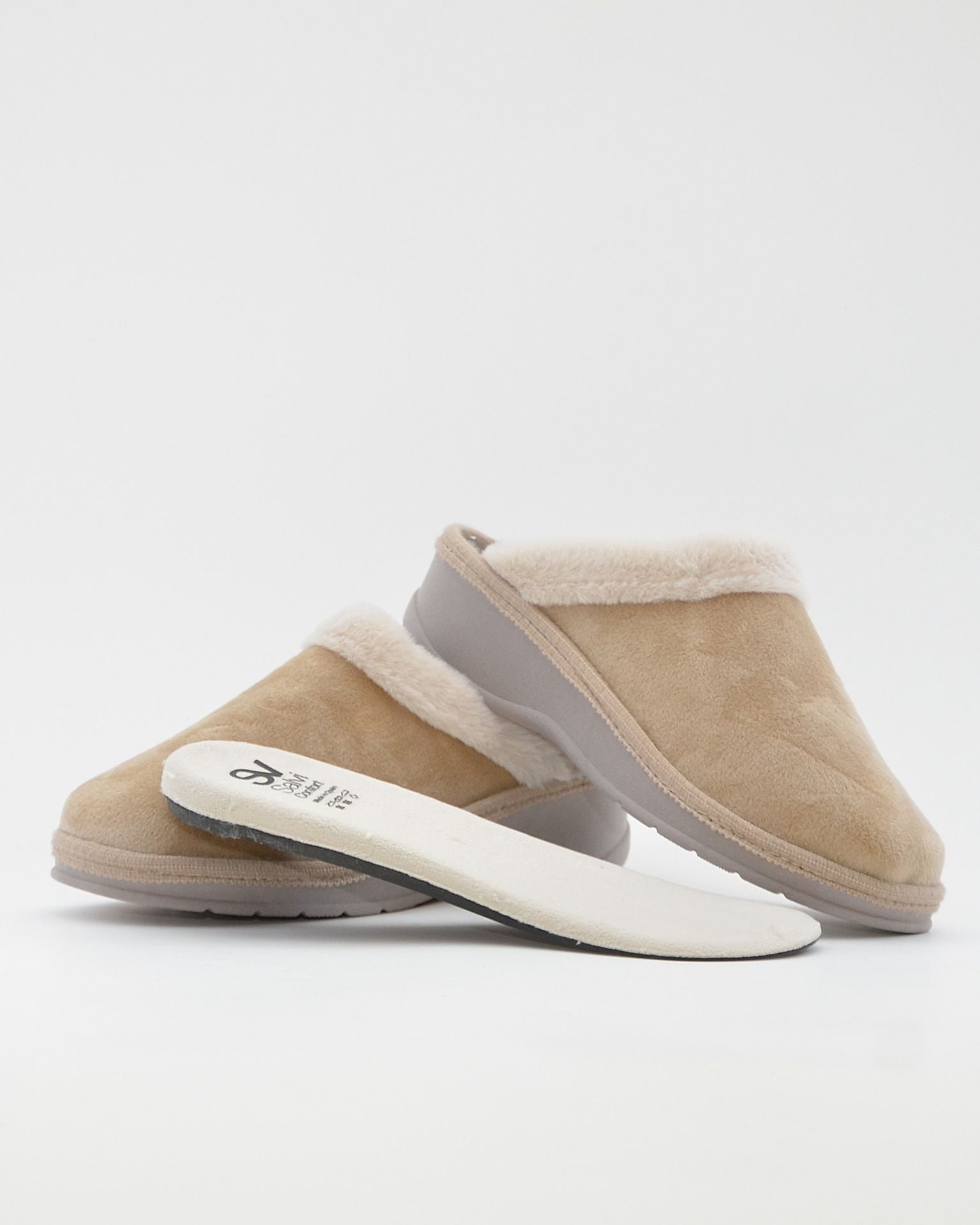 ZAPATILLA CASA MUJER CUÑA PLANTILLA EXTRAIBLE SALVI 52L-056 SUAPEL TOSTADO