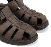 SANDALIA HOMBRE CERRADA COLOR MARRON CIERRE DE VELCRO FLUCHOS AZORES F2198