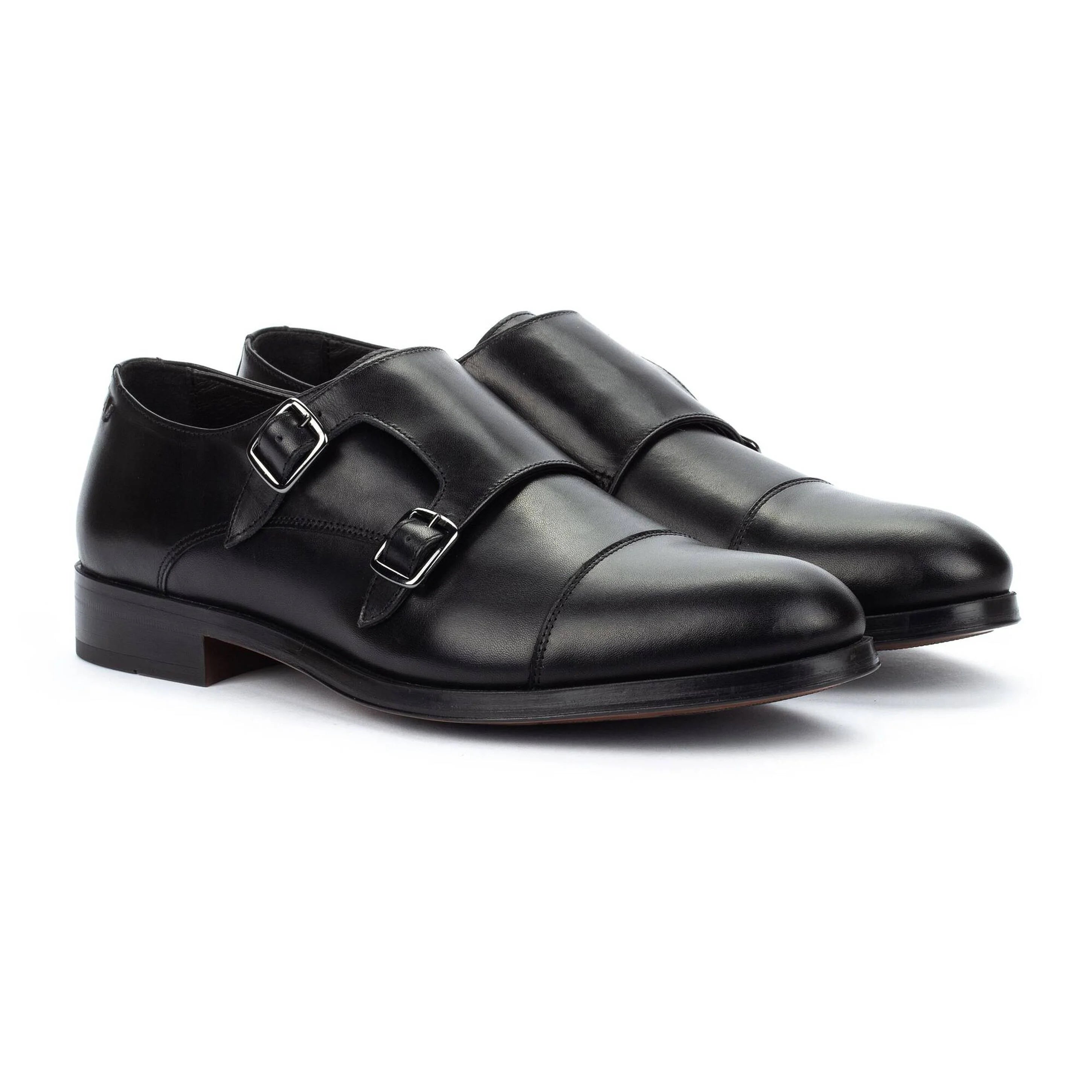 ZAPATOS HOMBRE DOS HEBILLAS ESTILO MONK COLOR NEGRO EMPIRE 1492-2632PYM