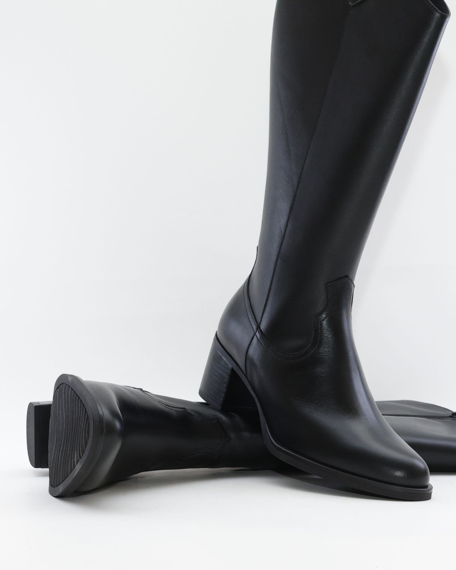 BOTA ALTA MUJER ANCHO ESPECIAL DE GEMELO ANCHO PIESANTO 235461 XL NATUR NEGRO
