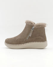 BOTIN PLANO MUJER FORRADO CON PELO  SKECHERS TAUPE 168108 TPE