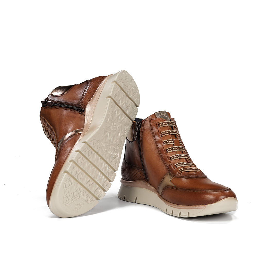 BOTIN DEPORTIVO CUERO CREMALLERA Y GOMA ELASTICA F2077 UNION