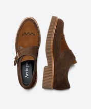 ZAPATO MUJER HEBILLA SERRAJE MARRON LACOMBA CESTRUM