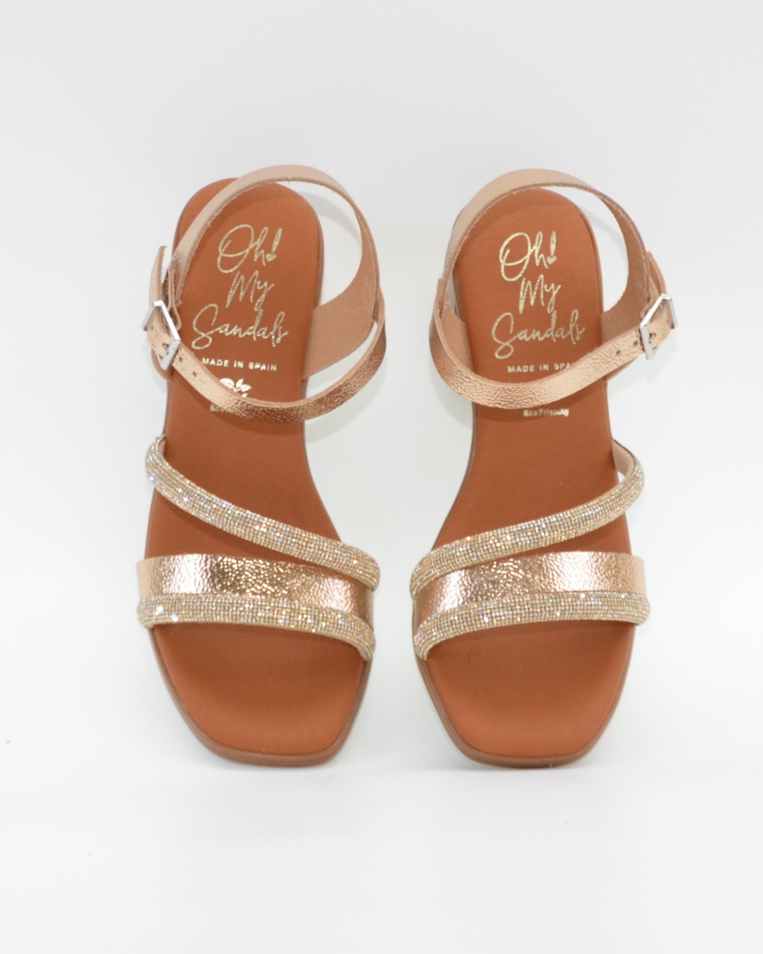 SANDALIA MUJER COLOR CAVA TACON PLANTA DE GEL OH MY SANDALS 5905