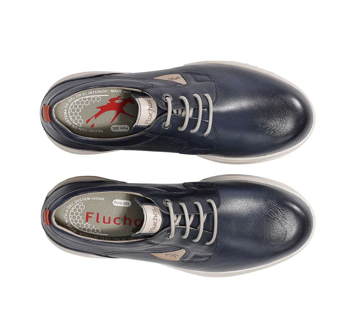 ZAPATO FLUCHOS HOMBRE CORDONES COLOR AZUL MARINO KADIR F2444