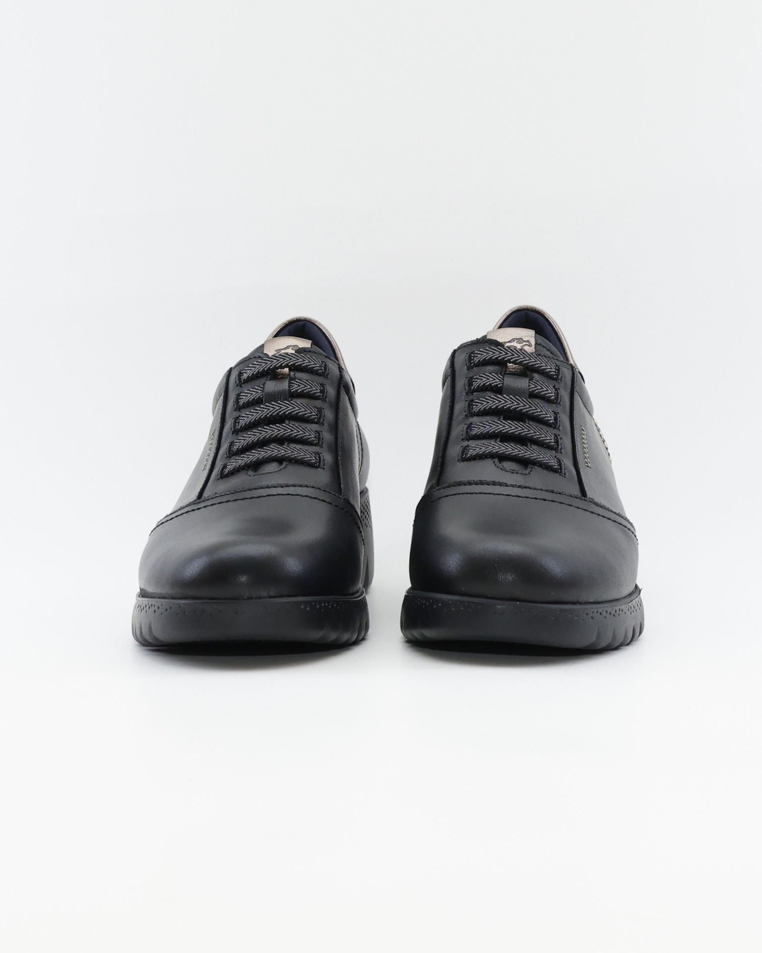 ZAPATO DE CORTE DEPORTIVO CUÑA MUJER ELÁSTICOS FLUCHOS LIVE F2096 NEGRO