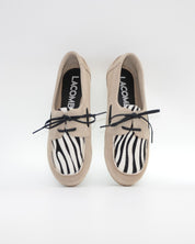 MOCASIN NAUTICO MUJER SERRAJE BEIGE ANIMAL PRINT GLADIOLUS