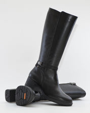 BOTA ALTA NEGRA MUJER TACON ANCHO FLUCHOS ALISS F1314