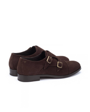 ZAPATO HOMBRE DOS HEBILLAS ESTILO MONK SERRAJE MARRON OSCURO EMPIRE 1492-2632X