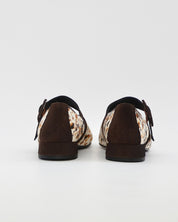MERCEDITAS MUJER ANIMAL PRINT PONY ANTE MARRON CHOCOLATE CON CORREA Y HEBILLA LACOMBA PRALINE