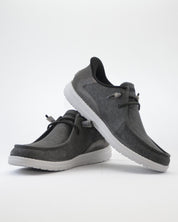 ZAPATILLAS DE LONA SKECHERS COLOR GRIS CORDON ELÁSTICO