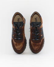 ZAPATO DE CORTE DEPORTIVO WONDERS A-24111 CONBINADO MARRON NEGRO
