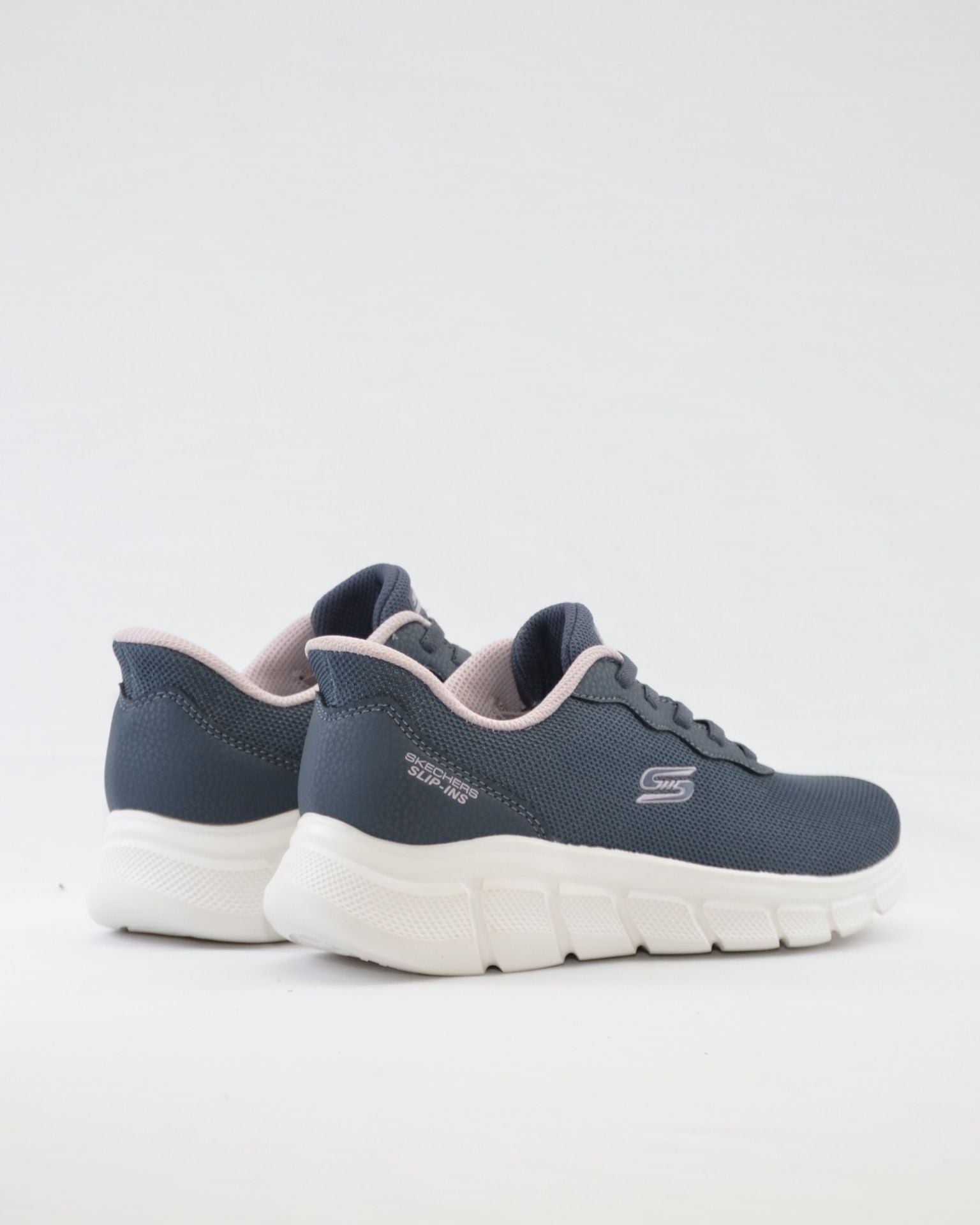 SNEAKERS MUJER SKECHERS 117324 DKNW AZUL CORDON ELÁSTICO SLIP-INS