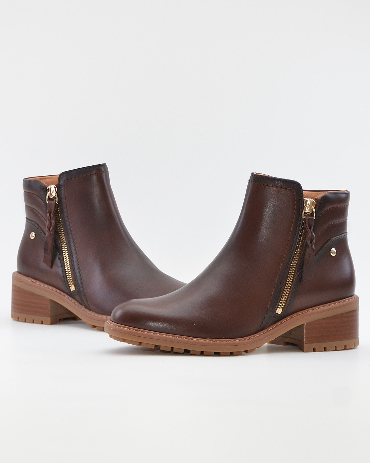 BOTIN MUJER TACON BAJO COLOR MARRON PIKOLINOS MEDINA W0D-8581 CAOBA