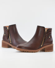 BOTIN MUJER TACON BAJO COLOR MARRON PIKOLINOS MEDINA W0D-8581 CAOBA