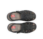 SANDALIA HOMBRE CERRADA COLOR NEGRO CIERRE DE VELCRO FLUCHOS AZORES F2198