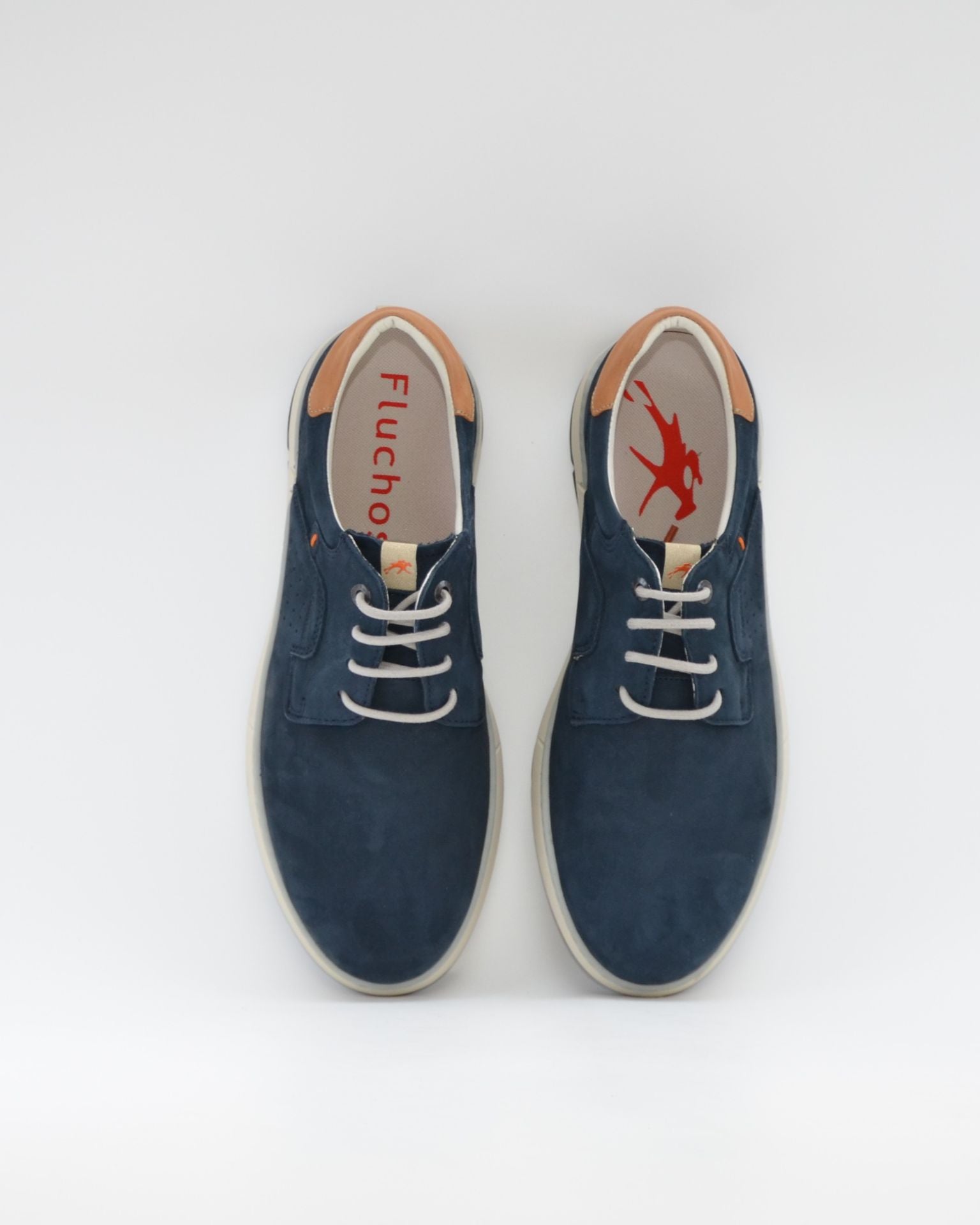 ZAPATO CASUAL HOMBRE FLUCHOS COLOR MARINO CON CORDON JEFF F2212 OCEANO