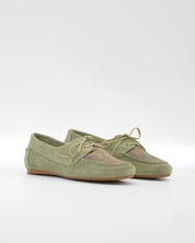 MOCASIN NAUTICO MUJER SERRAJE VERDE LACOMBA GARDENIA