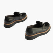 MOCASIN PLANO CHAROL ANTE NEGRO 10763