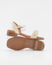 SANDALIA MUJER NAPA HIELO TACON BAJO PLANTA DE GEL OH MY SANDALS 5993