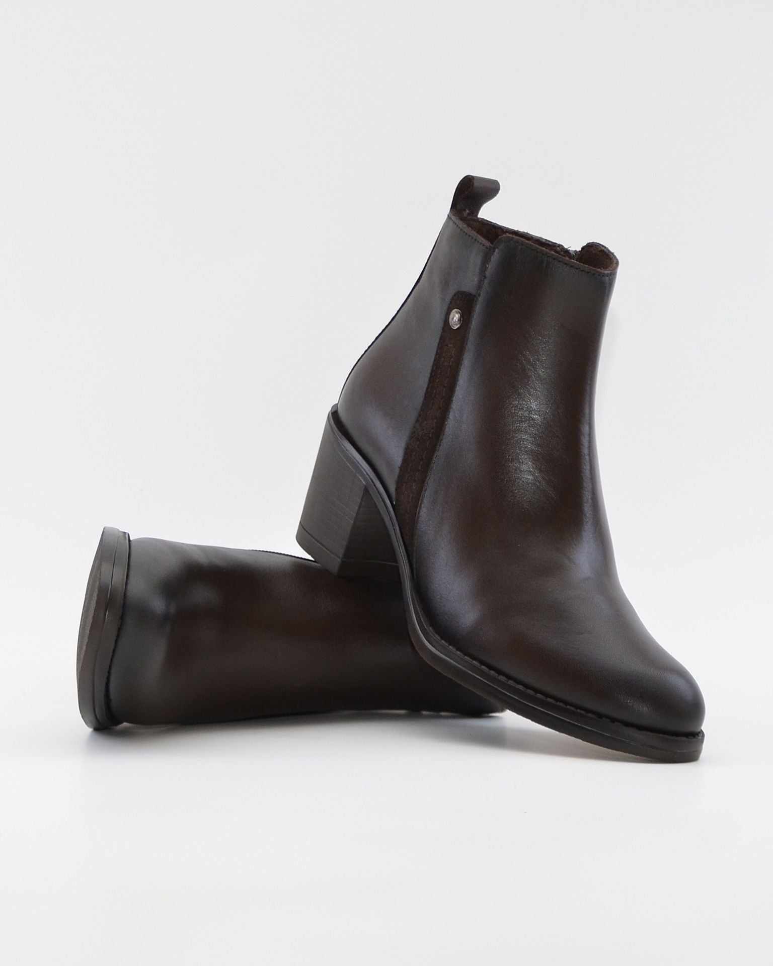 BOTIN MUJER TACON CUADRADO KAOLA COLOR MARRÓN 8819