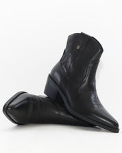 BOTIN MUJER COWBOY PIEL COLOR NEGRO CON BORDADO CARMELA 164391