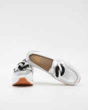 MOCASIN DEPORTIVO MUJER RAFIA BLANCO PLATA ADORNO CADENA THE HAPPY MONK VANITY 011