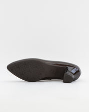 ZAPATO SALON MUJER PITILLOS CHAROL MARRÓN 11681