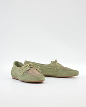 MOCASIN NAUTICO MUJER SERRAJE VERDE LACOMBA GARDENIA