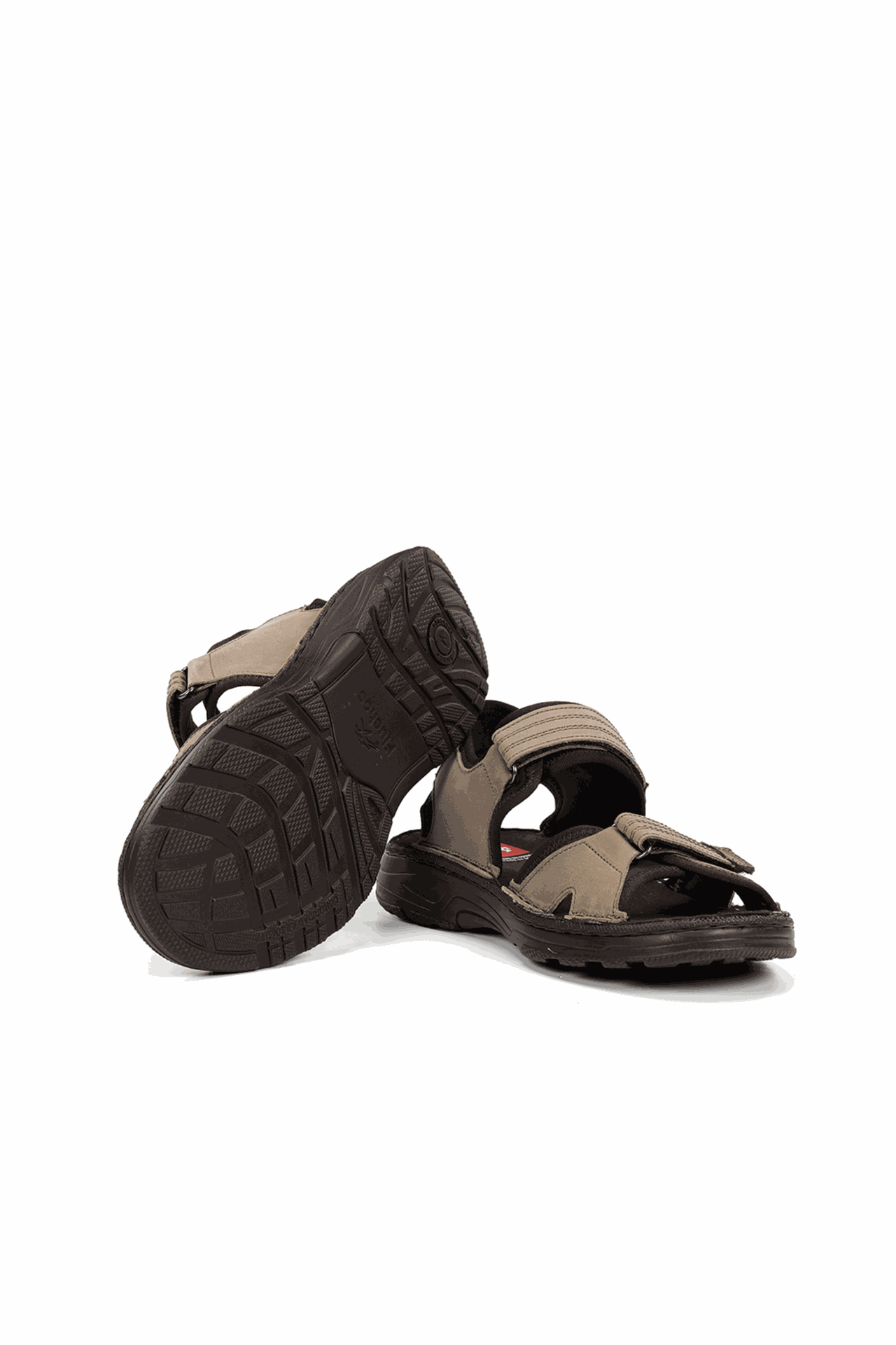 SANDALIA HOMBRE FLUCHOS PIEL TAUPE CIERRE CON VELCRO AZORES F2197