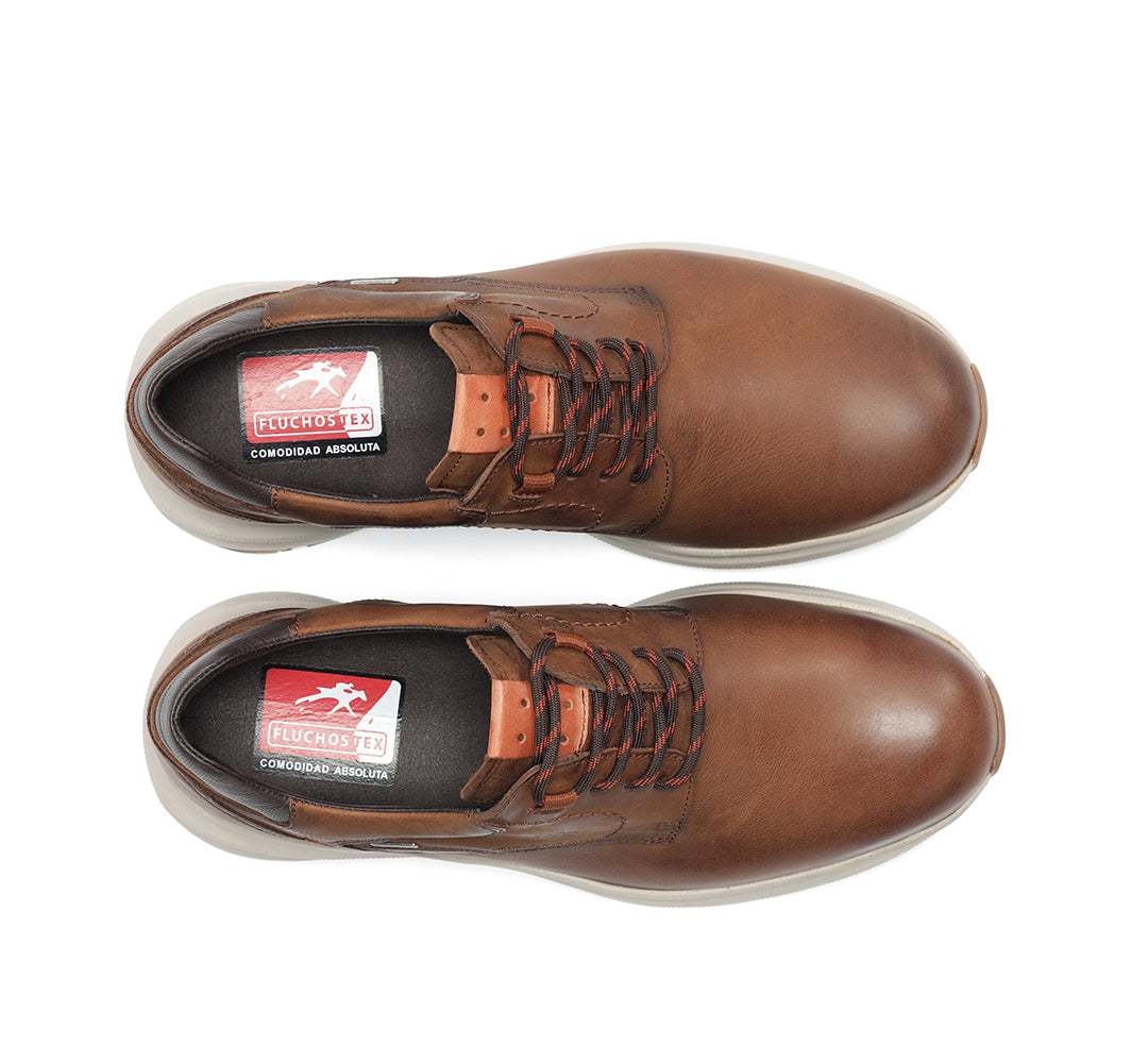 ZAPATO CASUAL IMPERMEABLE MARRON F2067 TRITON NUEZ