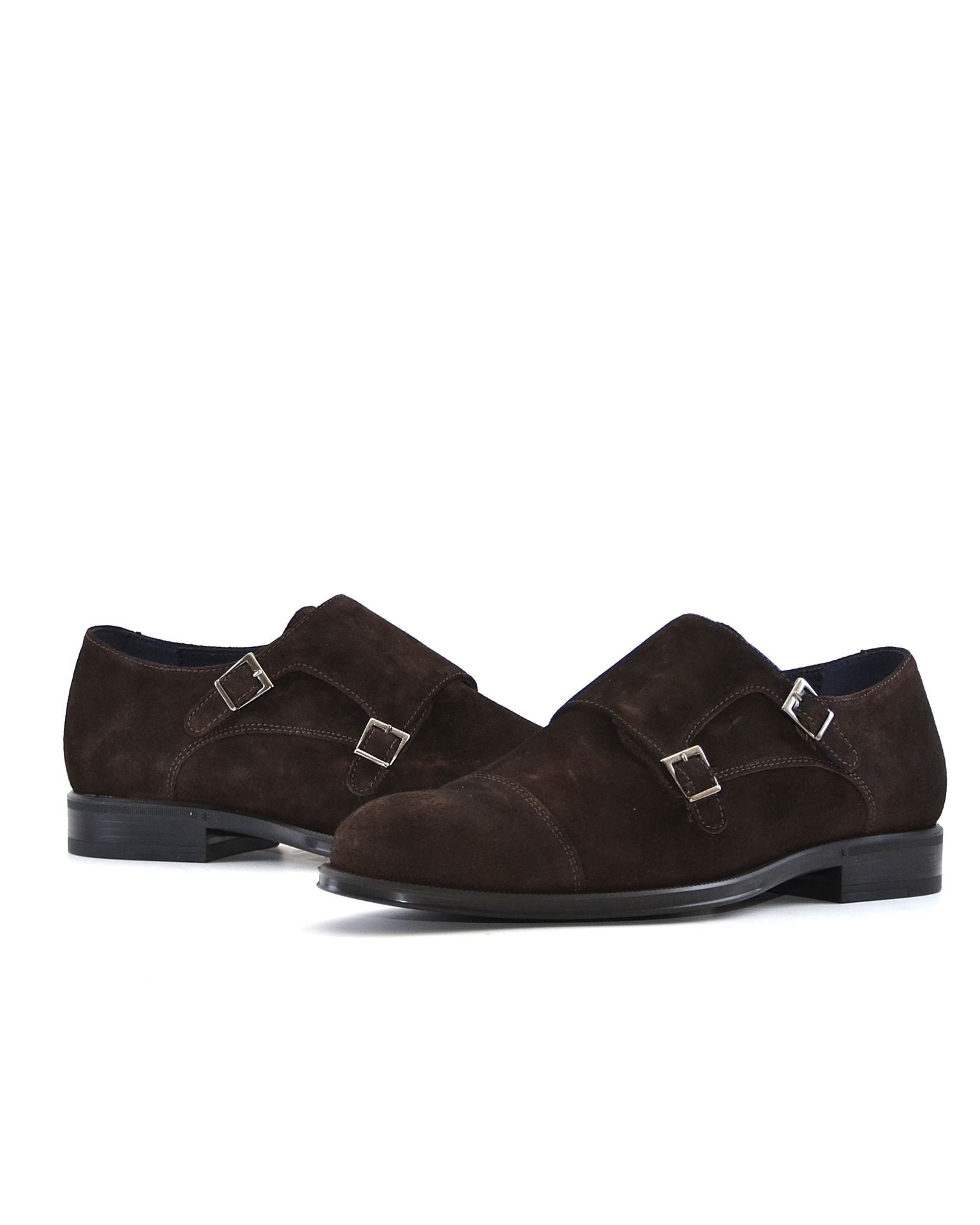 ZAPATO HOMBRE MONKSTRAP SERRAJE MARRON DOS HEBILLAS