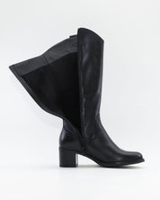 BOTA ALTA MUJER ANCHO ESPECIAL DE GEMELO ANCHO PIESANTO 235461 XL NATUR NEGRO