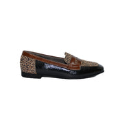 MOCASIN PLANO NEGRO ANIMAL PRINT 10870