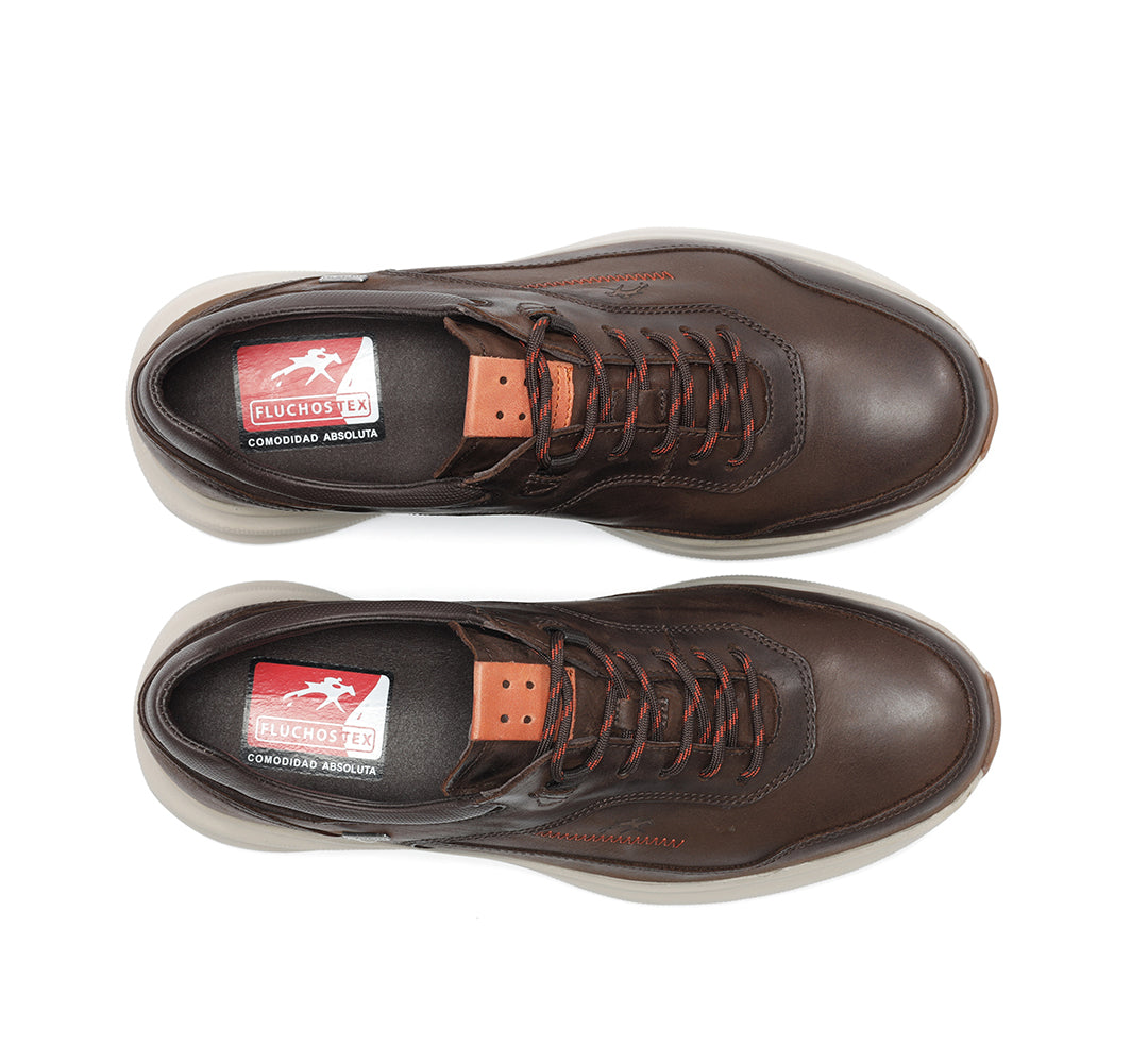 ZAPATO CASUAL IMPERMEABLE NOBUCK MARRON F2069 TRITON CAFÉ